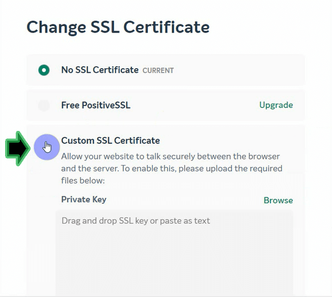 Change SSL Certificate