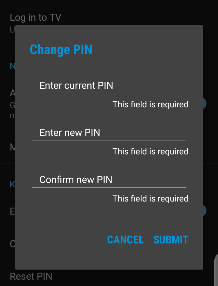 Change child lock pin on DStv Now