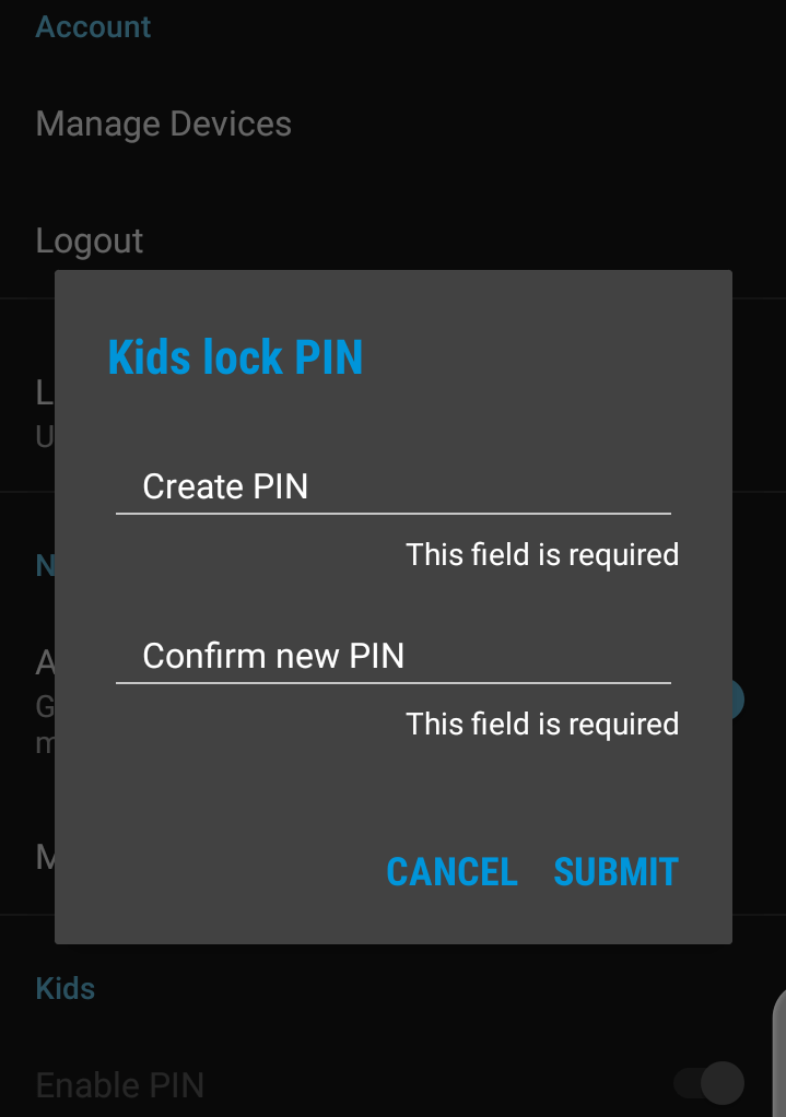 Set up Kids Lock PIN on DStv Now